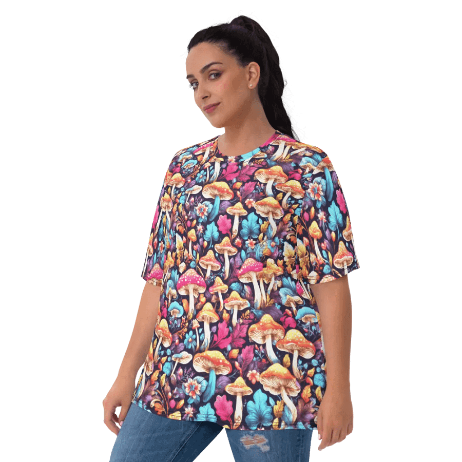 Mushroom Pattern All Over Print T-shirt product image (3)