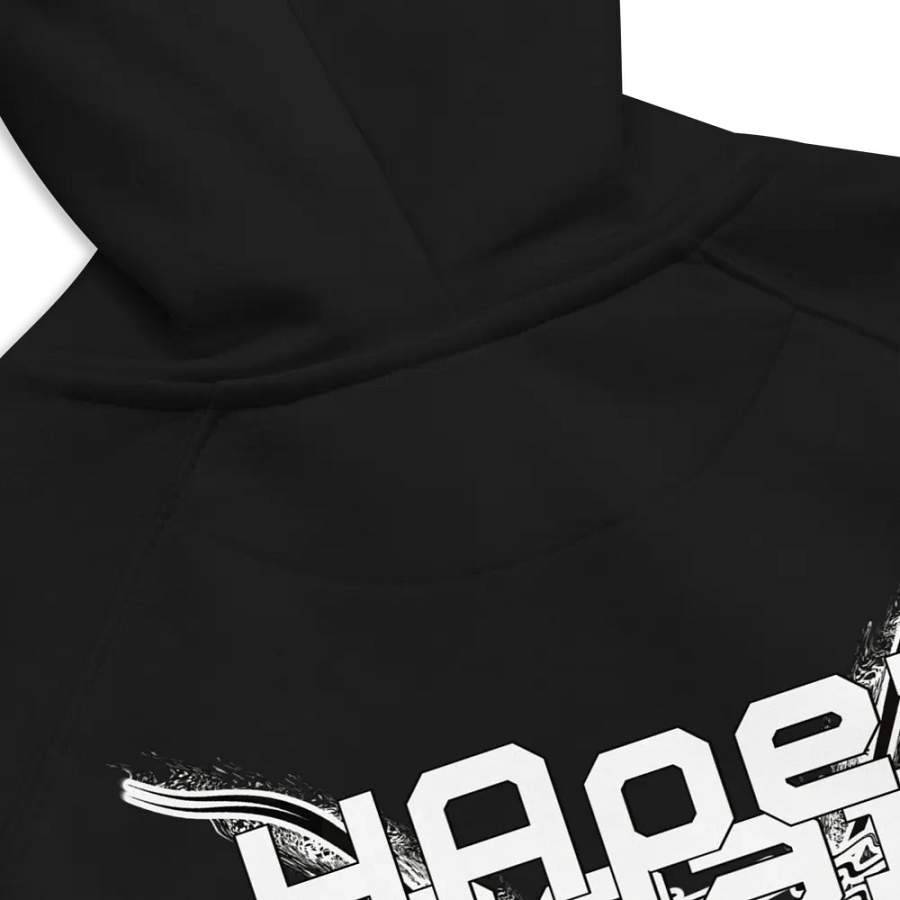 Unisex Eco Raglan Hoodie - White HApex Gear Black Logo product image (10)
