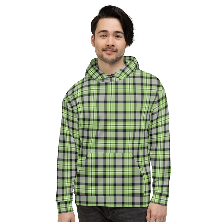 Light Green and Gray Plaid Hoodie product image (2)