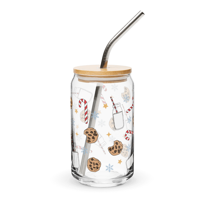 Holiday Milk & Cookie Can-Shaped Glass product image (2)