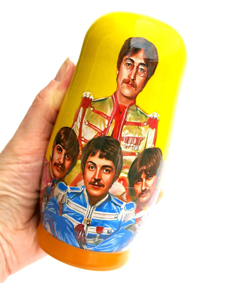 The Beatles Group 5 Piece Nesting Doll Set - Handcrafted Stacking Matryoshka Set - FREE U.S. SHIPPING! product image (3)