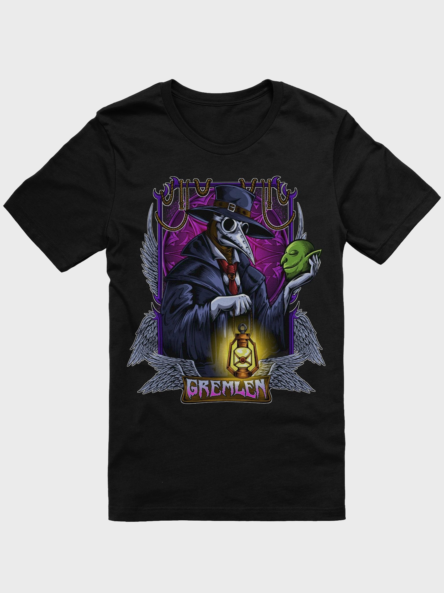 Plague Doctor Finds Gremlin - T-Shirt product image (4)