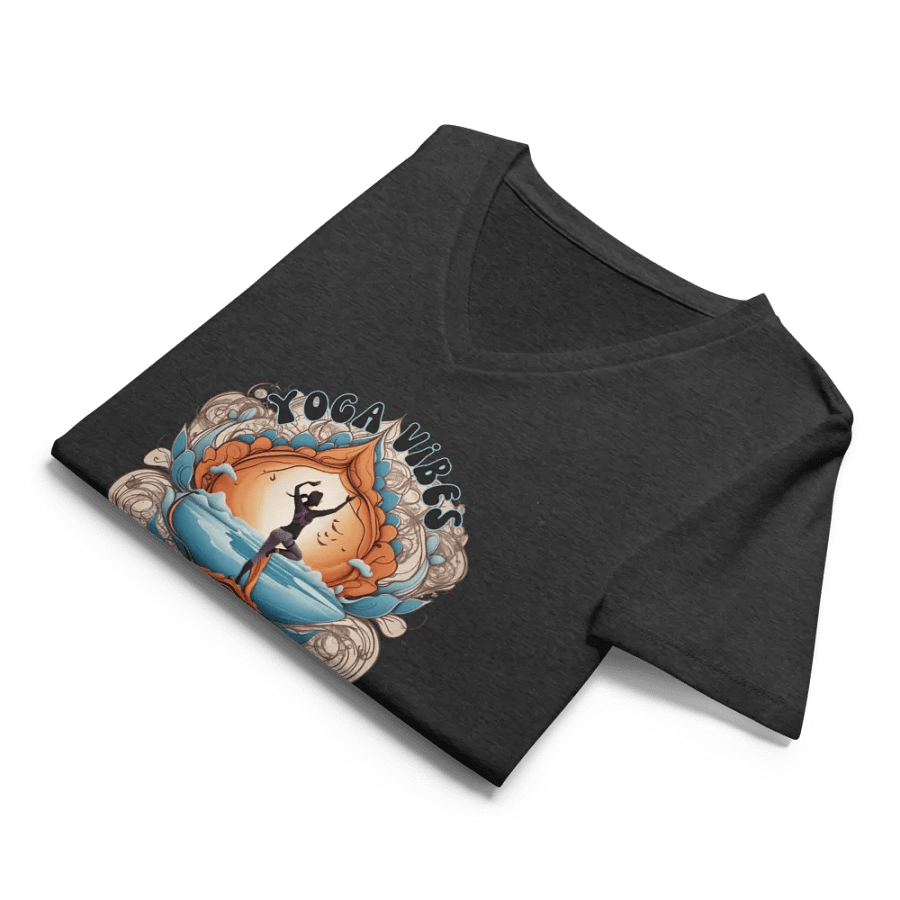 Zen Sunset Yoga Vibes Women's V-Neck Tee product image (35)