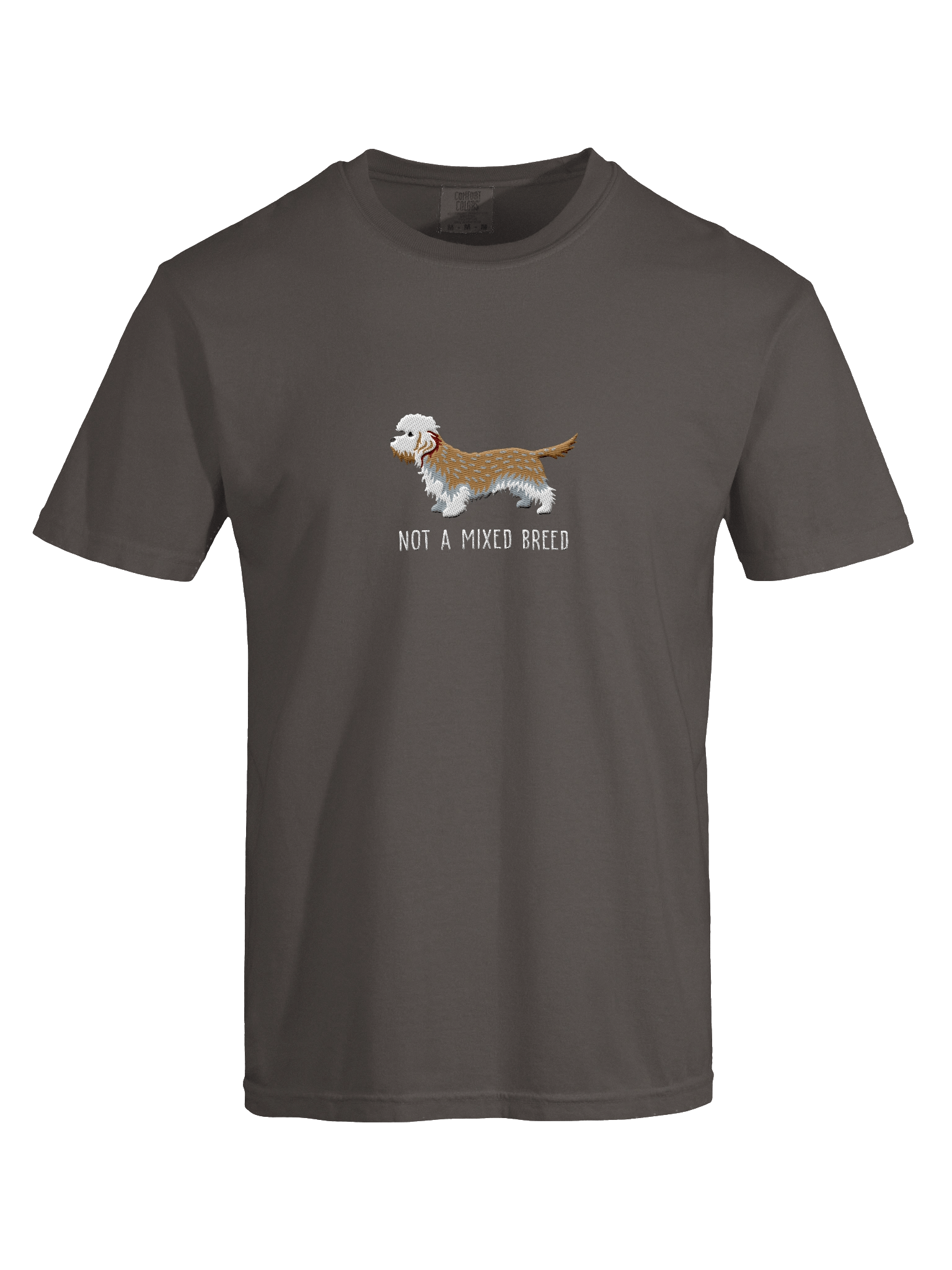 Not a Mixed Breed T-Shirt(Embroidered) of a Dandie Dinmont Terrier(Mustard) product image (39)