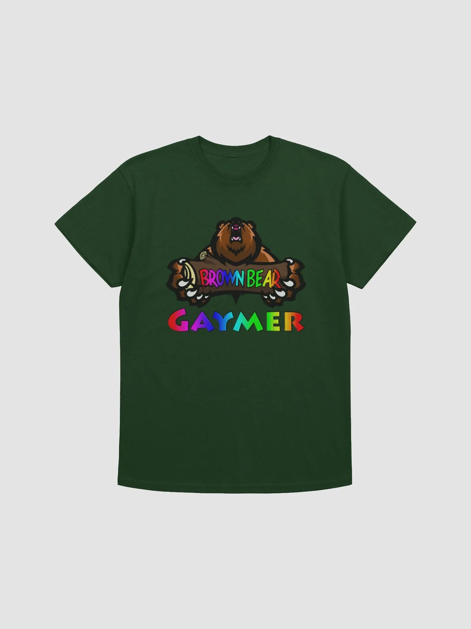 Brown Bear Gaymer (Rainbow Pride) - Heavyweight T-shirt product image (2)
