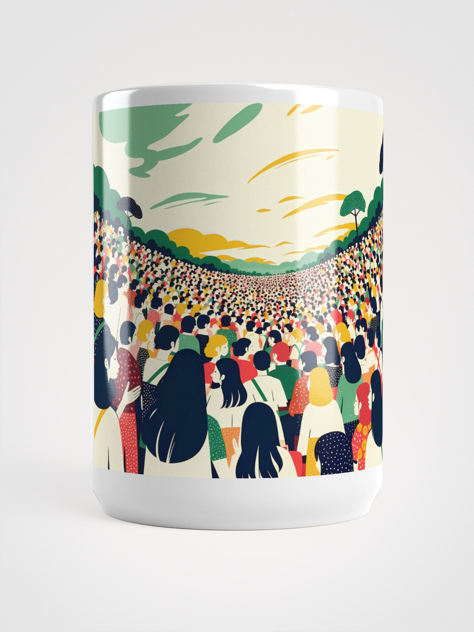 Unity in Diversity Crowd Art Glossy Mug product image (5)