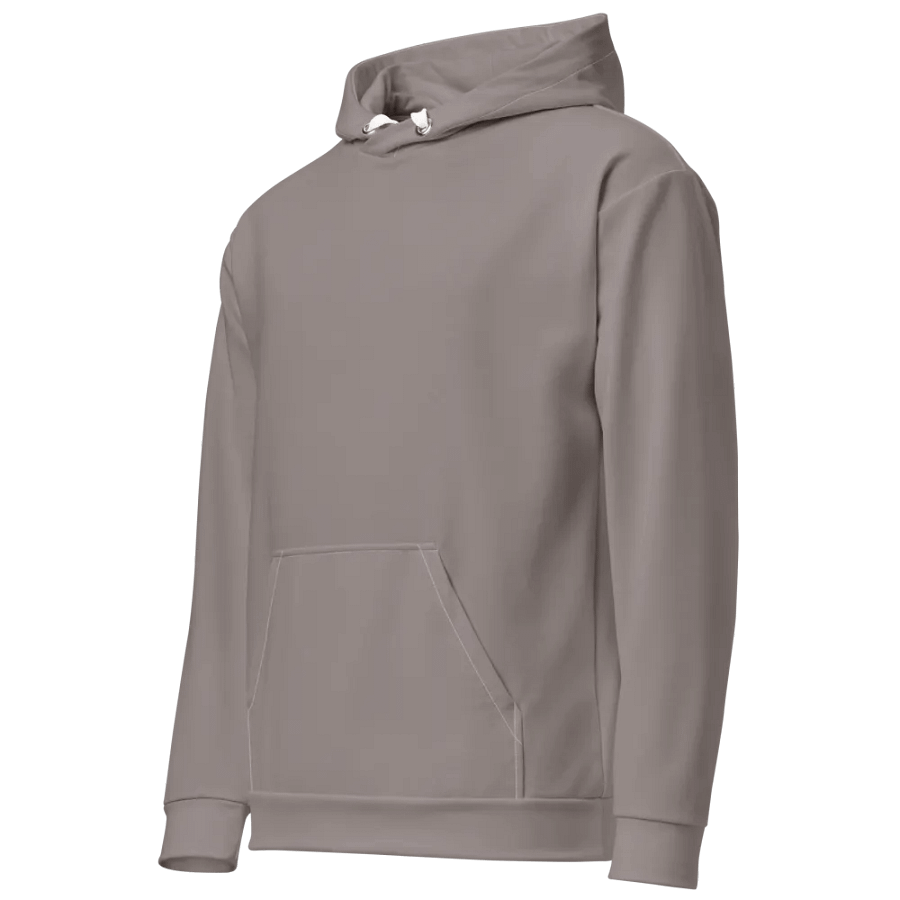 Plain Brownish Gray Light Summer Unisex Recycled Polyester Heavyweight Premium Hoodie by Treasure Pie product image (12)