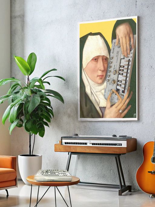 Mater Dolorosa meets Roland TB 303 by Frank Fonik, Techno EDM Matte Paper Poster product image (1)