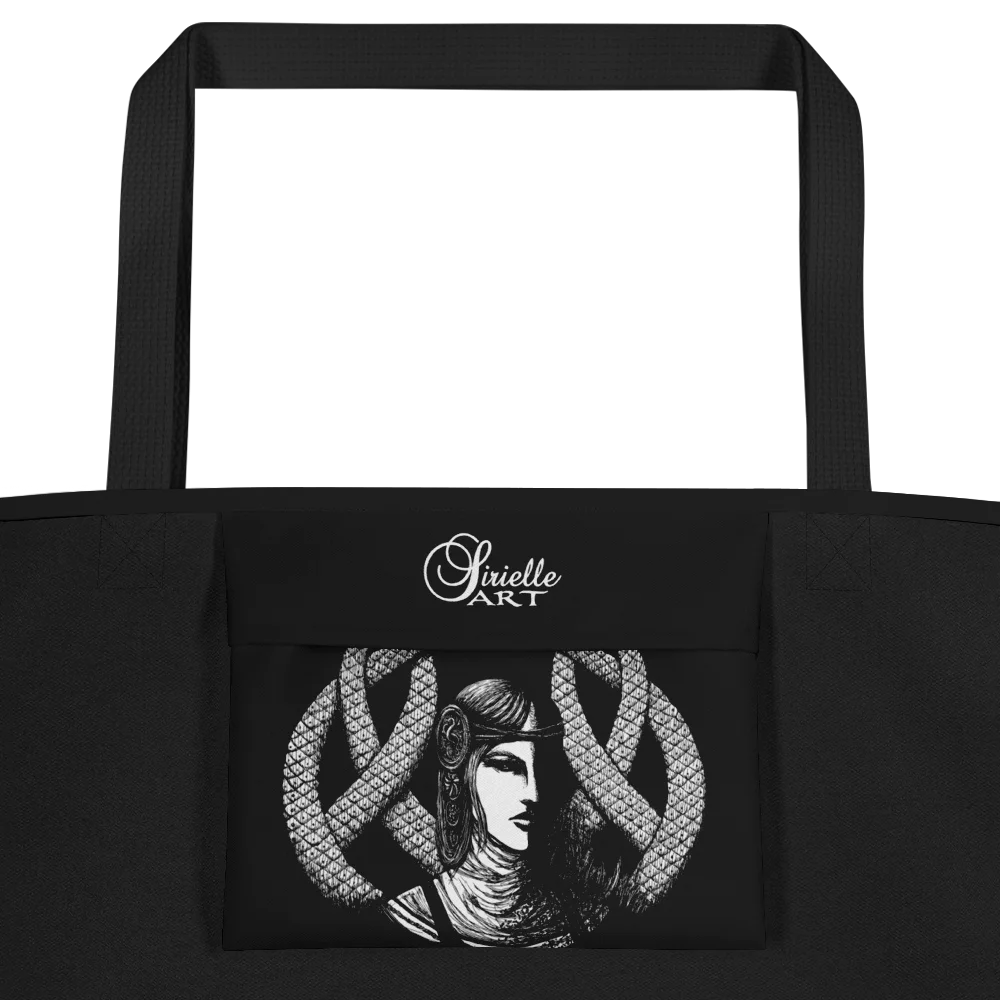 Hel in Black All-Over Tote Bag Two Artworks in One product image (3)