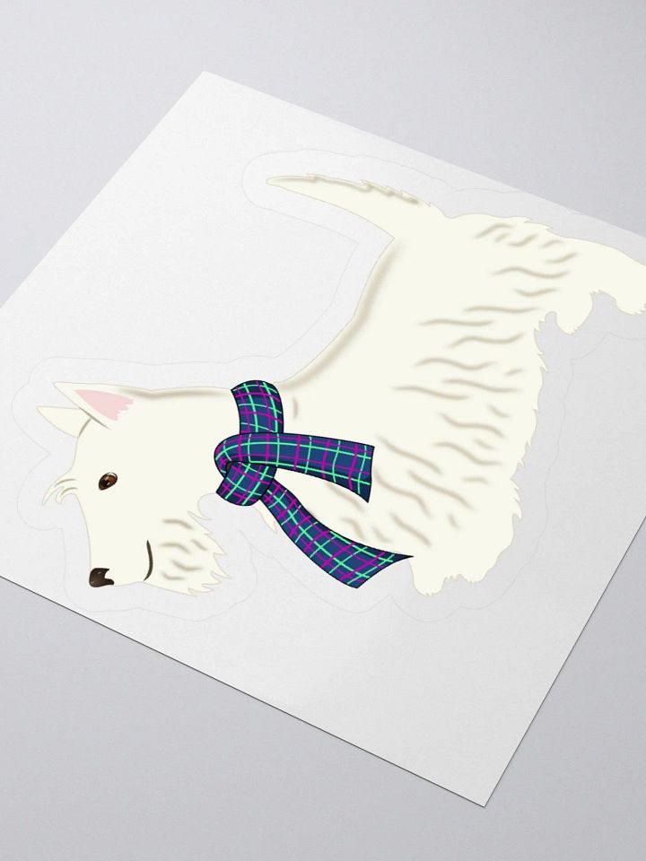 White Scottie Dog Sticker product image (2)