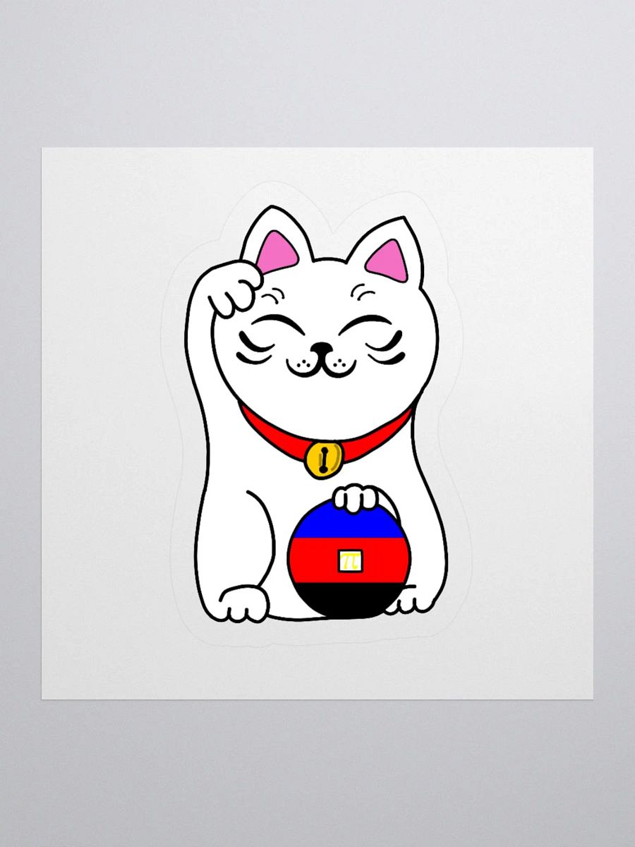 Maneki neko polyamory pride sticker product image (1)
