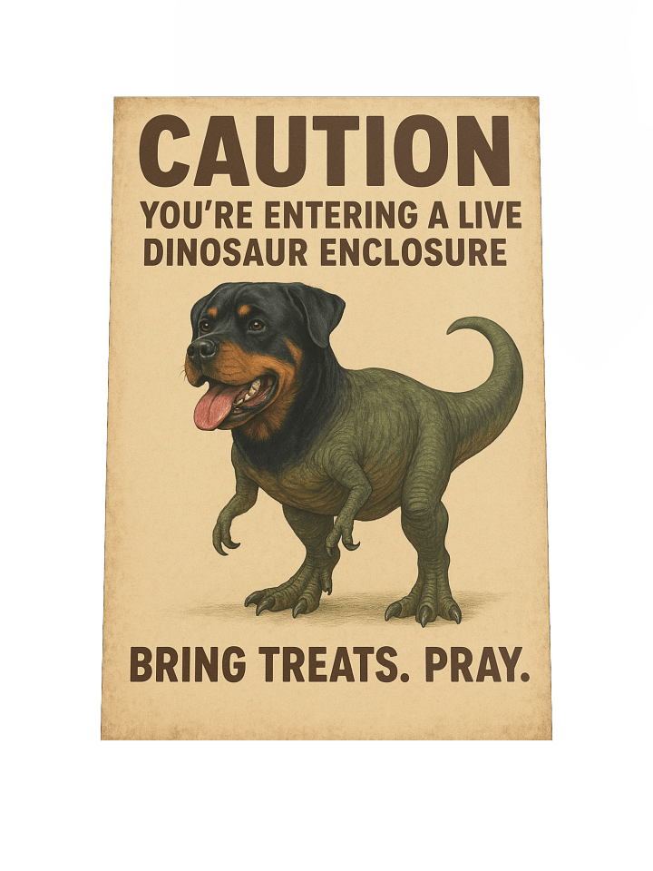 Caution Rottosaurus Enclosure Poster product image (2)