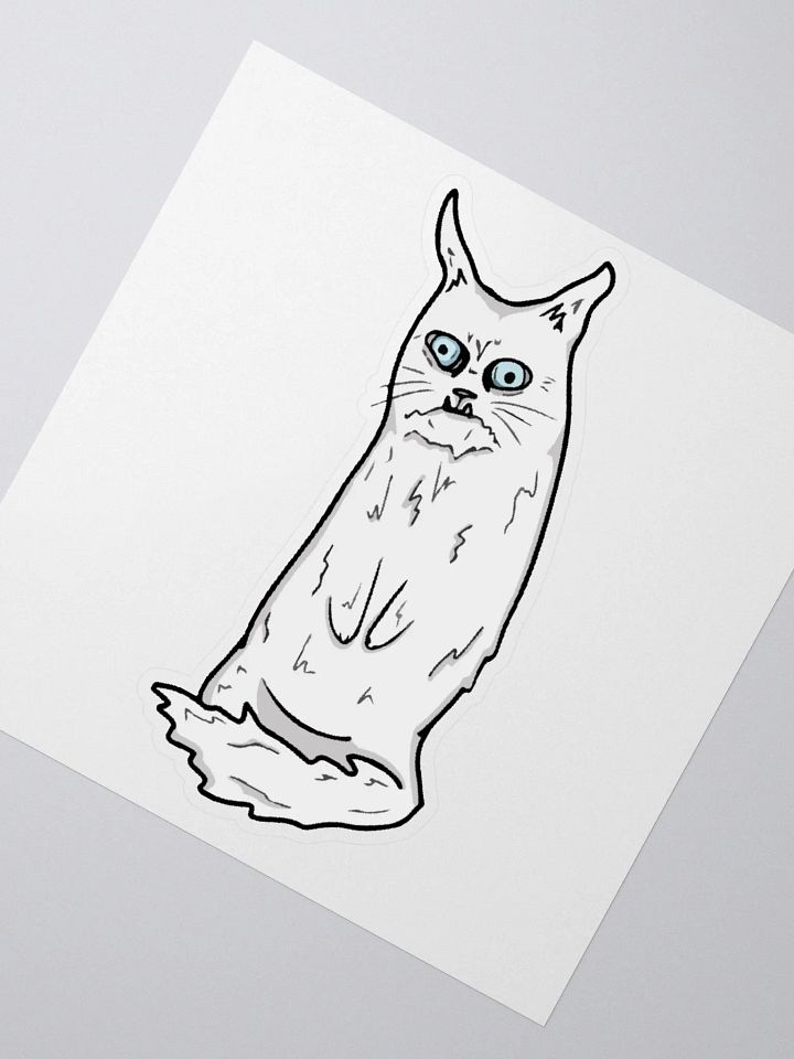 WEIRD FUCKIN CAT STICKER product image (1)