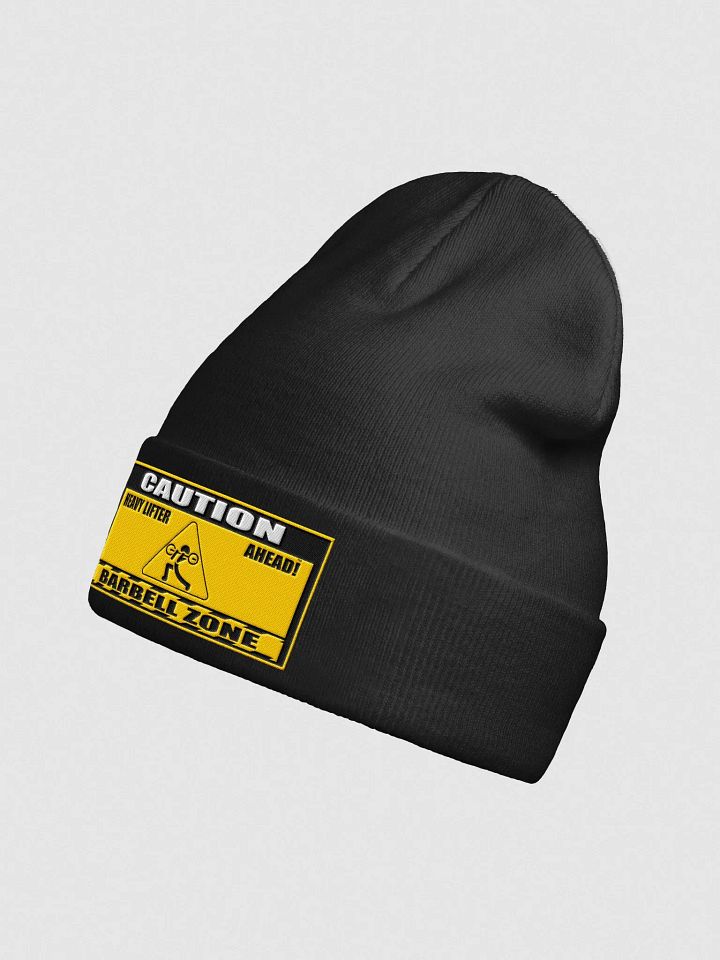 Caution Heavy Lifting Ahead Embroidered Beanie product image (2)