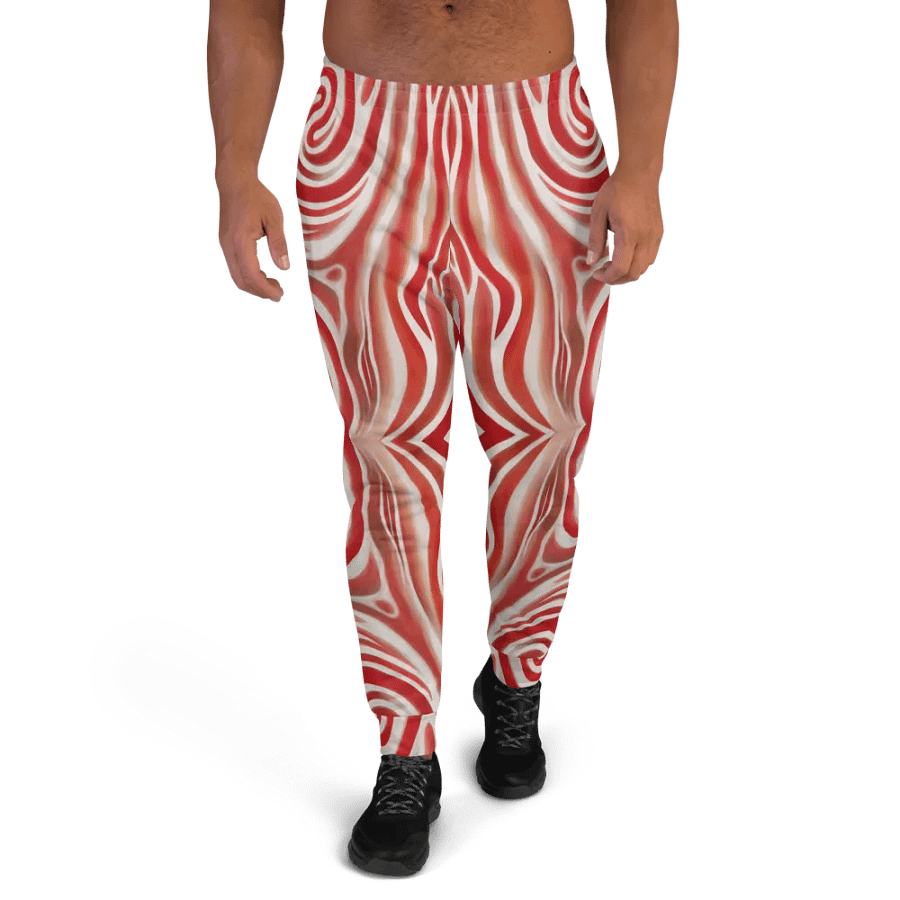 Funky Red Liquid Tie-Dye Explosion Men's Joggers product image (3)