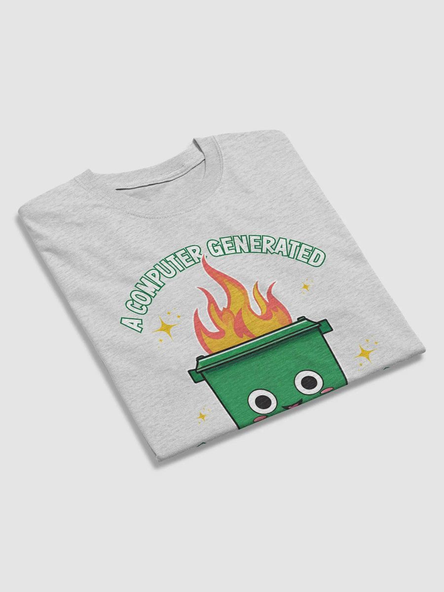 Dumpster Fire - A Computer Generated Portrait of My Life Cotton T-shirt product image (33)