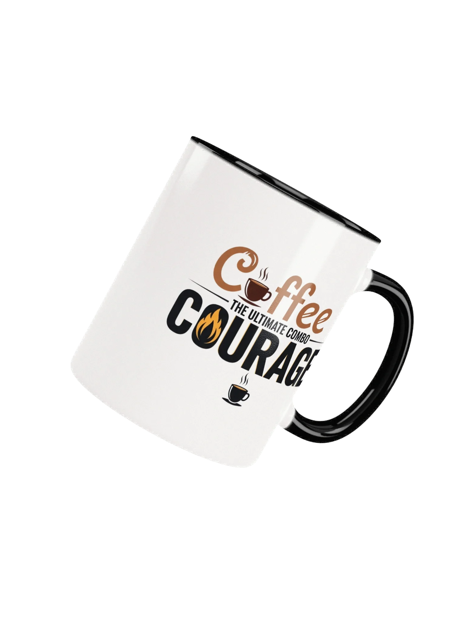 Coffee and Courage Mug – Inspirational Bold Ceramic Coffee Cup for Daily Motivation product image (4)