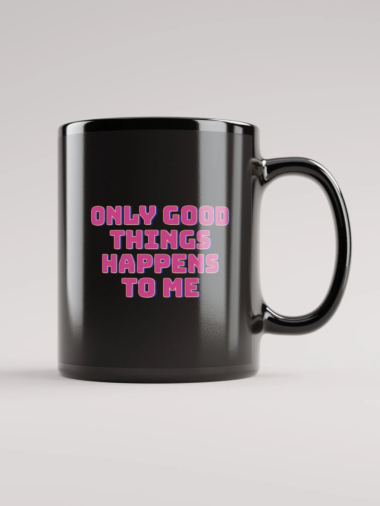 Good Things Manifestation Black Glossy Mug product image (1)