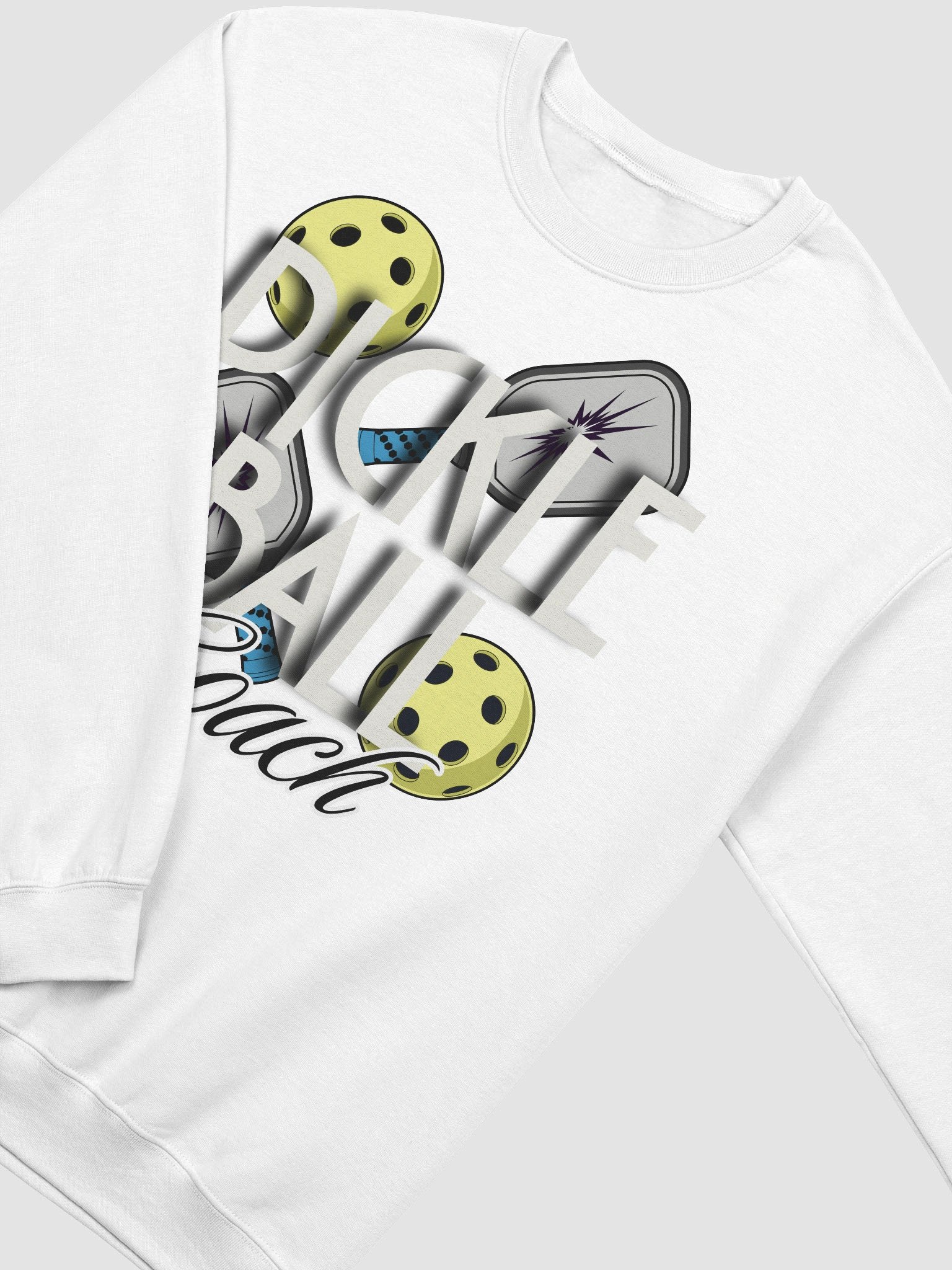Pickleball Coach Reflective Crewneck Sweatshirt product image (24)
