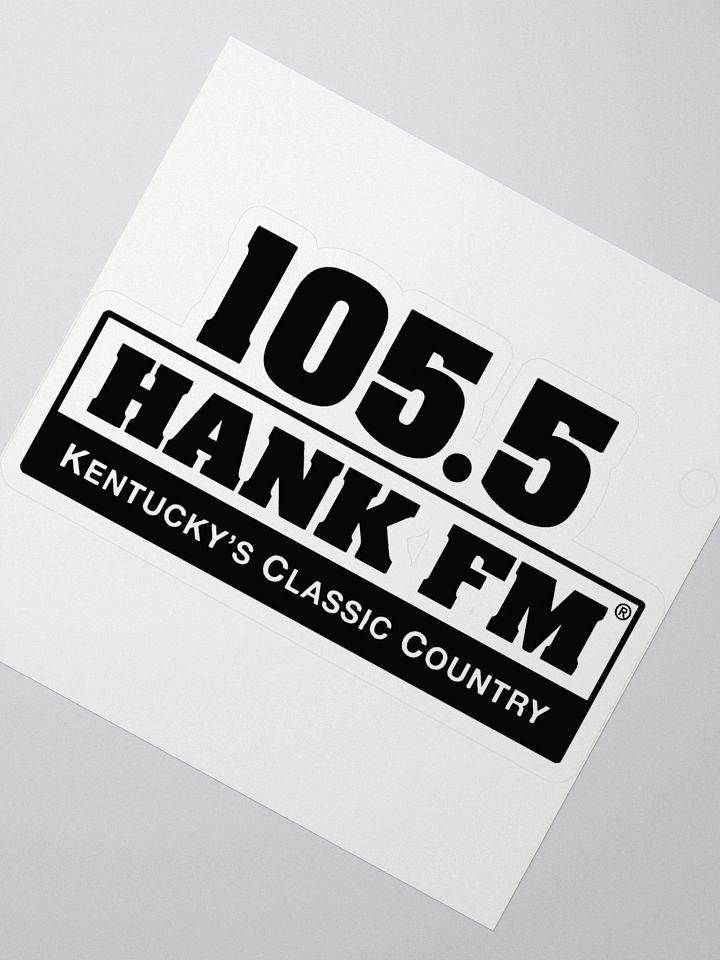 105.5 Hank logo black and white cut out sticker product image (2)