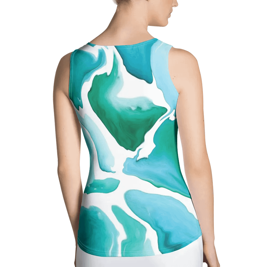Green and white Abstract Art design Women's Tank Top product image (3)