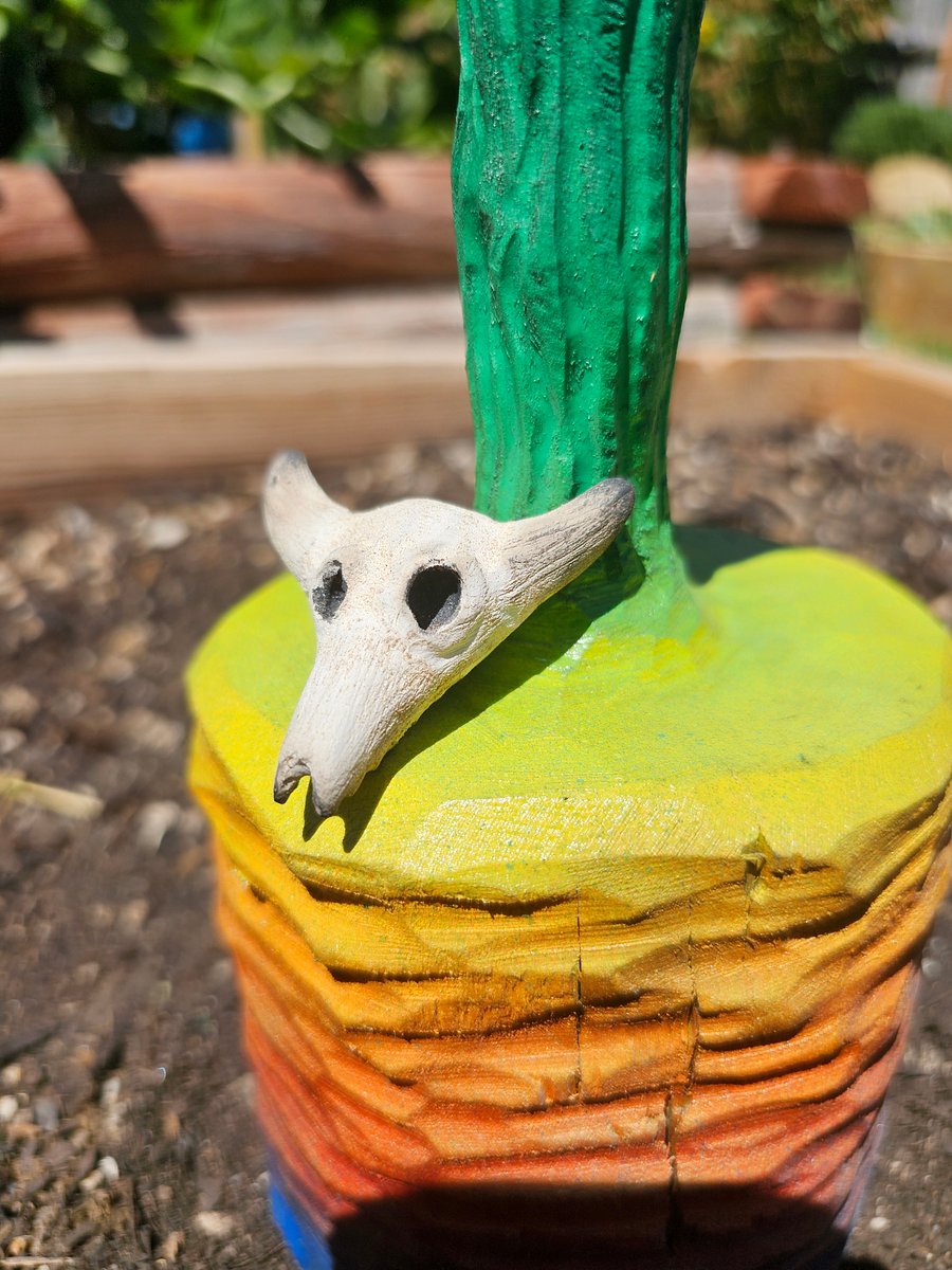 Cactus with Skull Wood Carving product image (5)