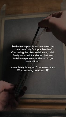 If you need a little faith in humanity, please check out My Octopus Teacher on Netflix. It was just.. captivating. Gorgeous. ...