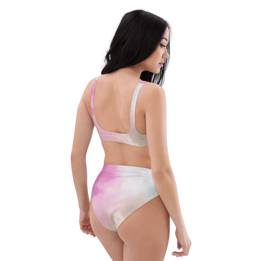 Blur cloud rainbow Design High Waisted Bikini - V4 product image (5)
