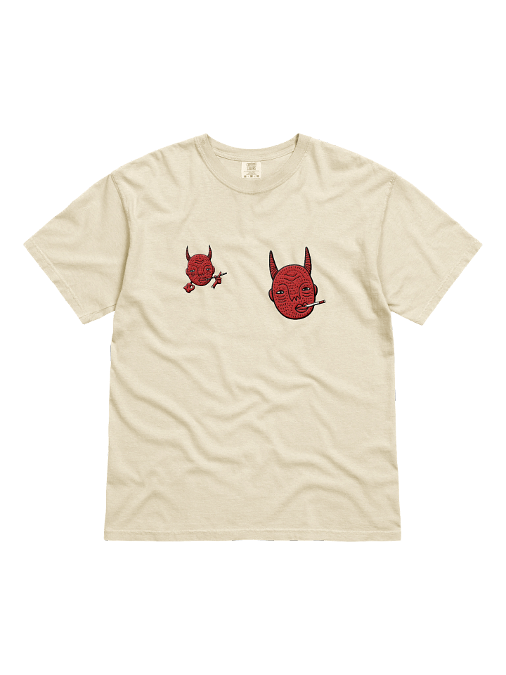 Horned Cartoon Face Graphic Tee product image (21)