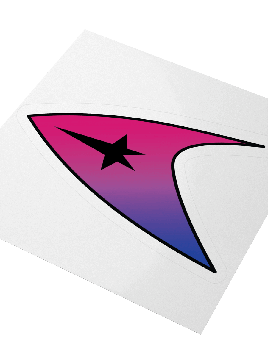 Bisexual Pride Gradient Starfleet Sticker product image (8)