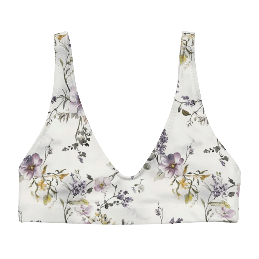 Wildflower Recycled Padded Bikini Top – Softly Made, Wildly Beautiful product image (1)