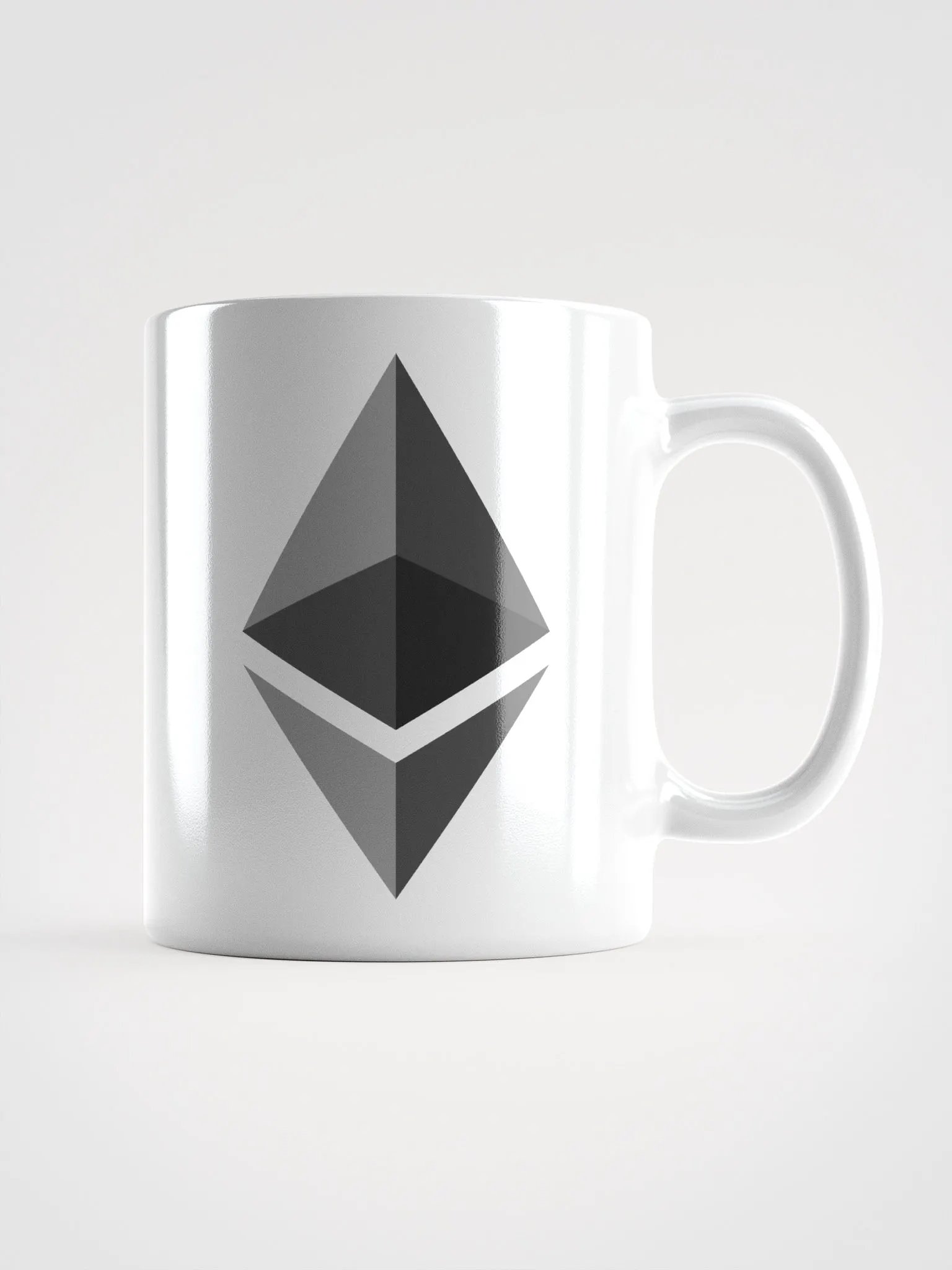 Ethereum Logo White Glossy Mug product image (3)
