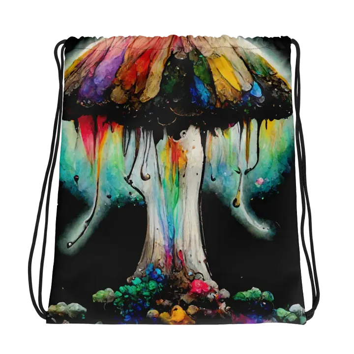 Psychedelic Mushroom All-Over Print Drawstring Bag product image (1)