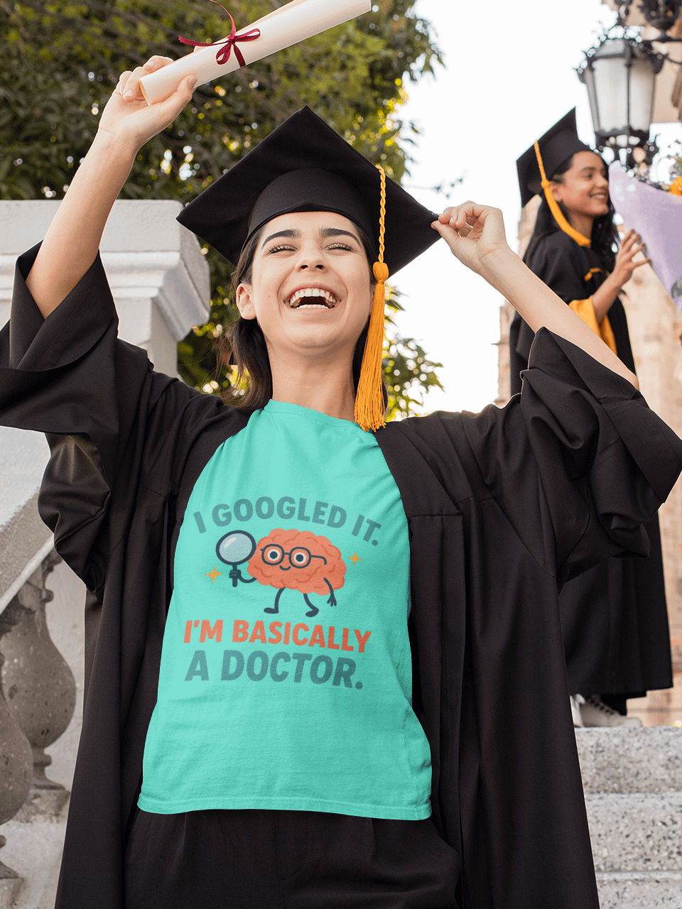 "I Googled It. I'm Basically a Doctor" Funny Gen Z T-Shirt – Sarcastic Graphic Tee product image (2)