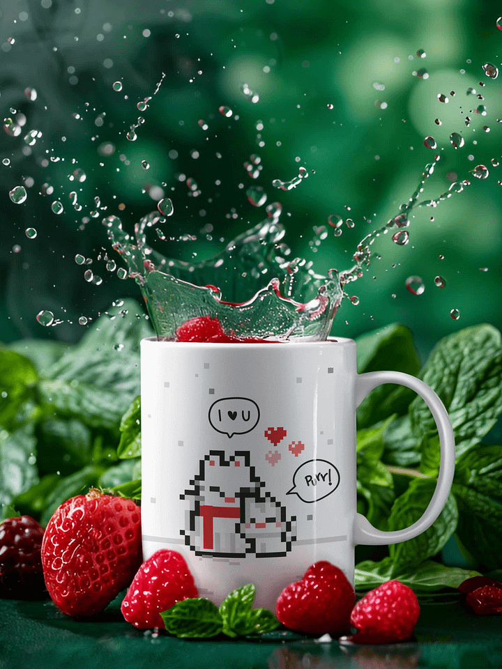 PIXEL Snowy Affection Kittens Mug product image (1)