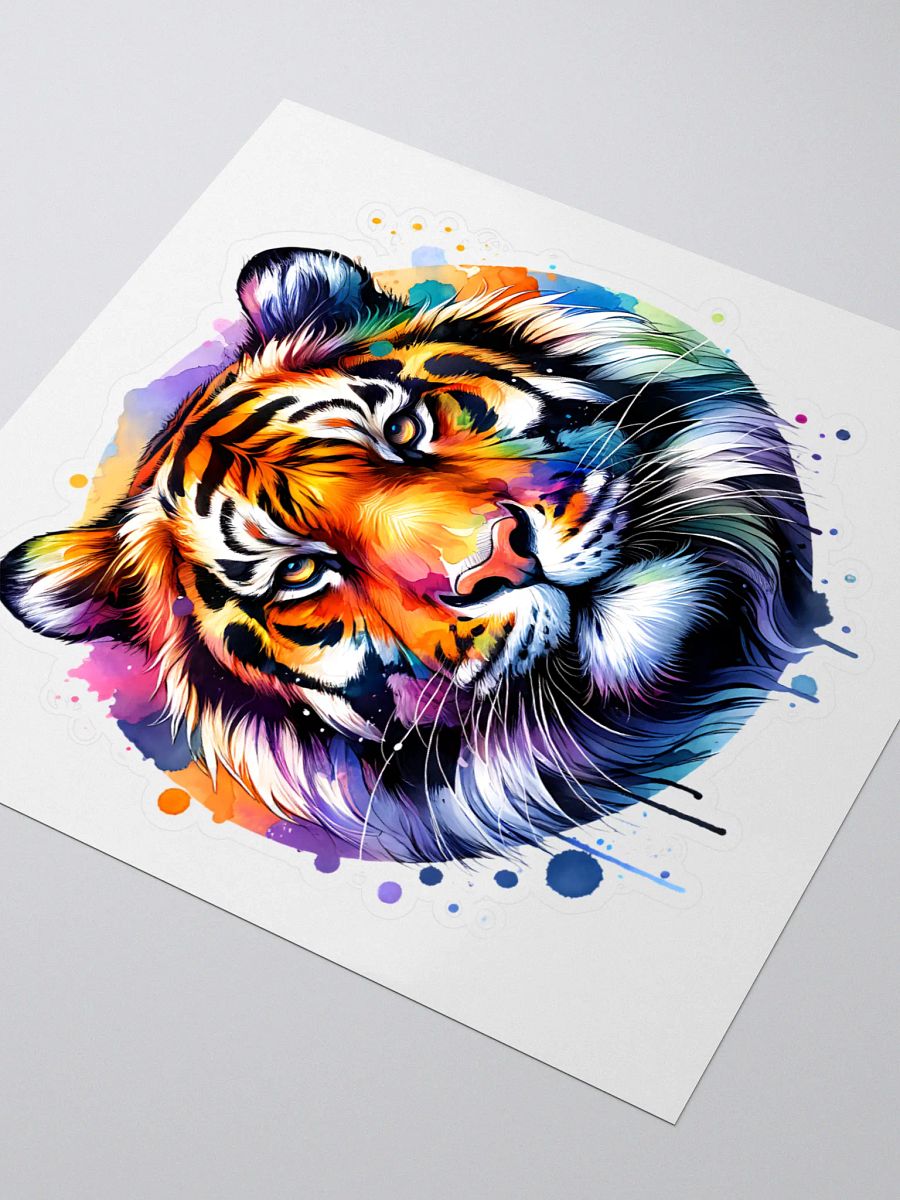 Watercolor Tiger Kiss Cut Sticker product image (3)