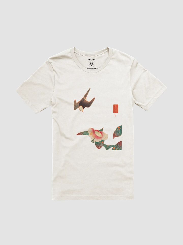 Swallow and Camellia Print Bella+Canvas Unisex Supersoft T-Shirt product image (5)