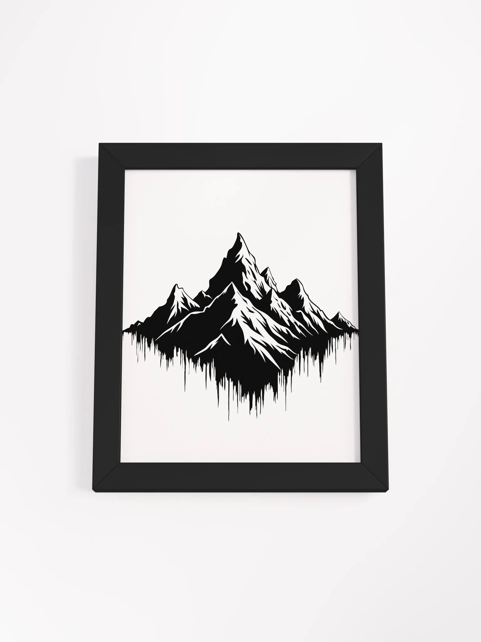 Modern Mountain Matte Poster: A Fusion of Nature and Digital Aesthetics product image (12)