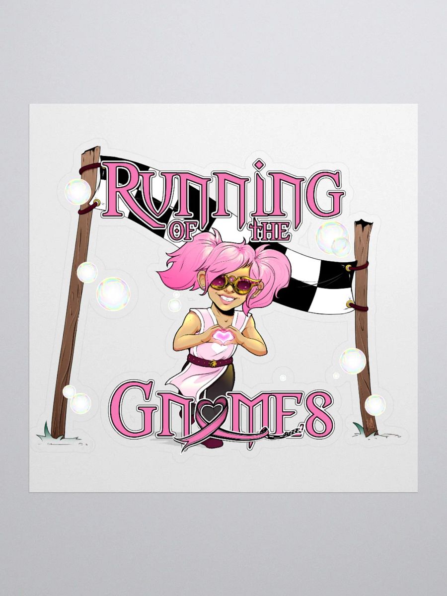 Running of the Gnomes Race Banner-- Cutout Edition -- by Mischi - Cut Sticker product image (1)