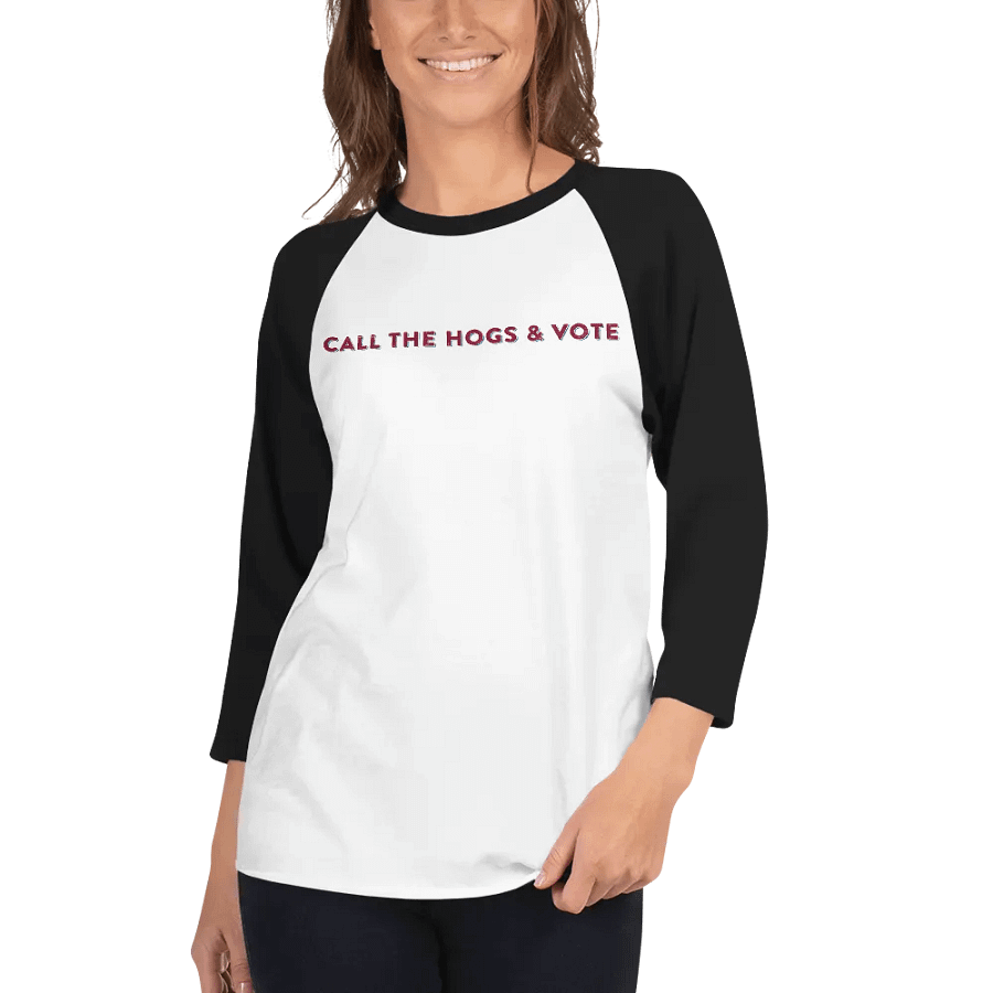 Call The Hogs and Vote Baseball T-Shirt product image (8)