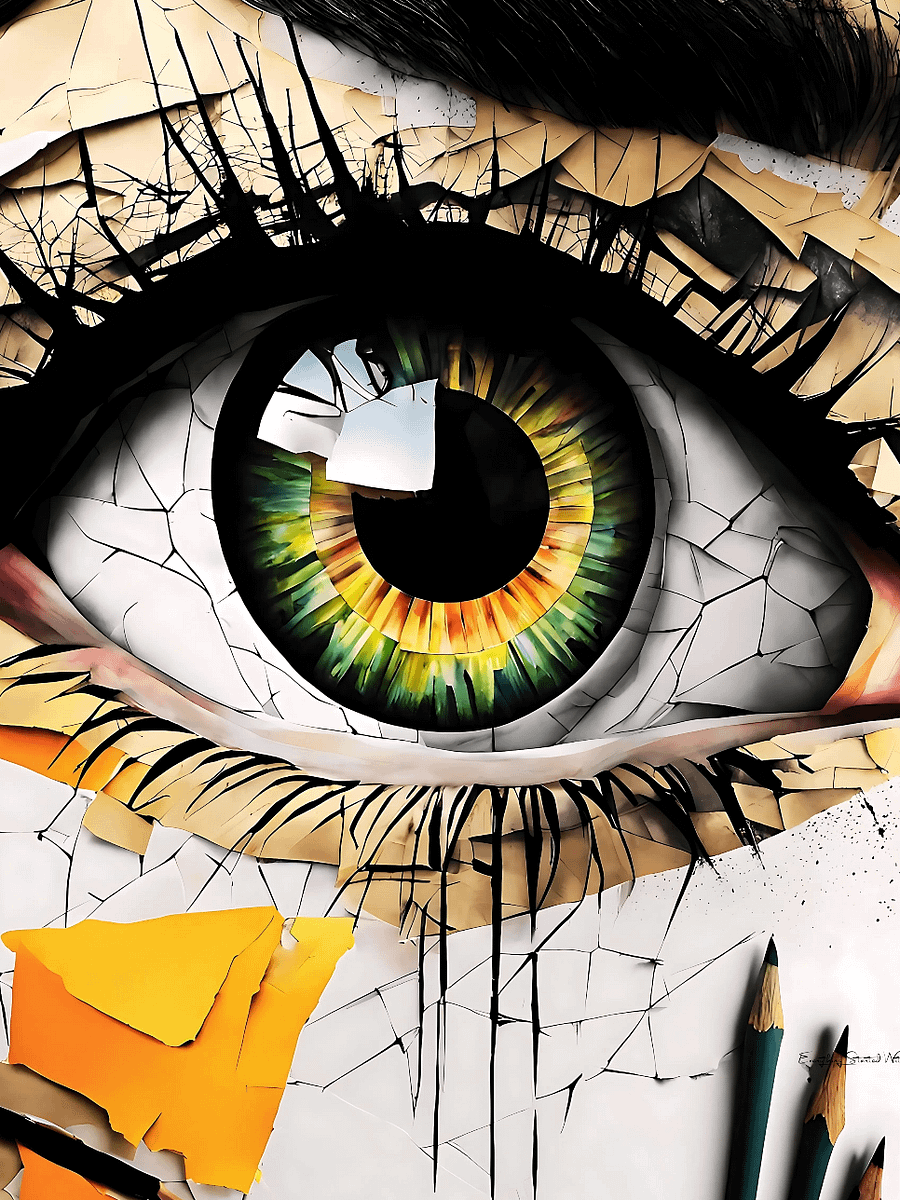 Paper Collection | Depths of the Eye | Canvas Art Painting product image (1)