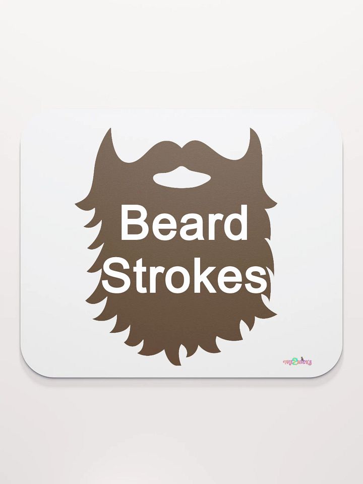 Brown Beard Strokes Classic Mouse Pad (White) product image (1)