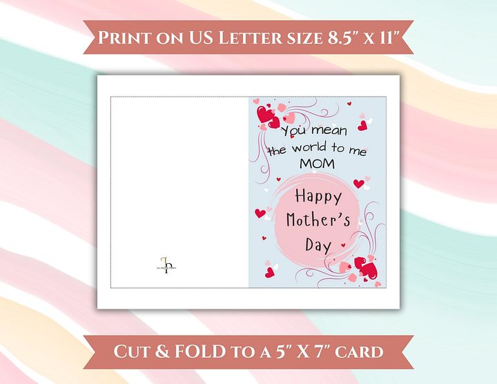 Hearts & Curls Mother's Day Card product image (2)