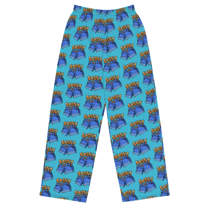 Sassy Vibes Wide-Leg Pants (BLUE) product image (1)