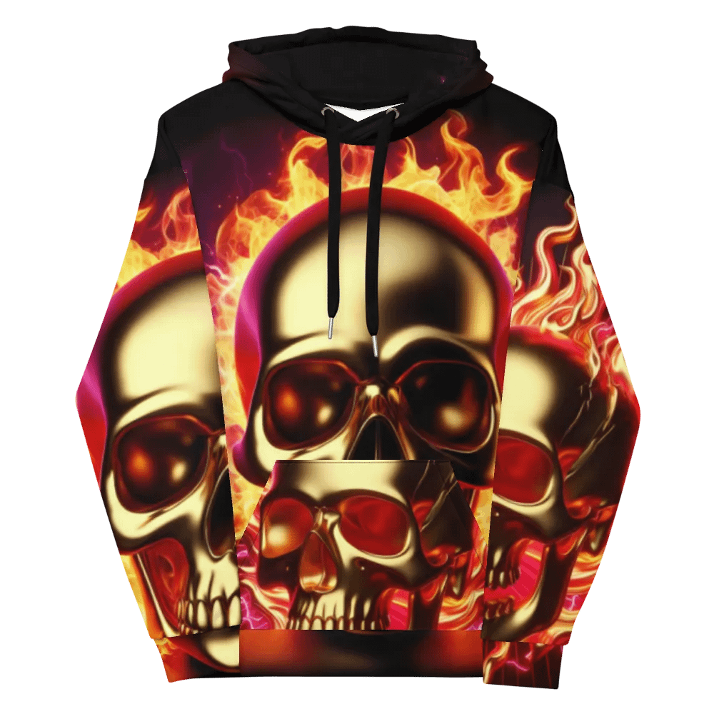 Golden Print - Unisex Skull Hoodie #6 product image (12)