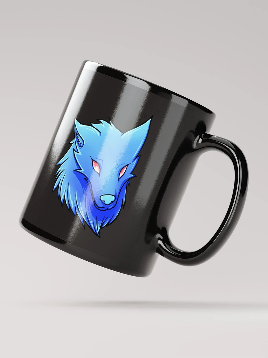 Pink and Blue Wolf Coffee Mug (Black) product image (2)