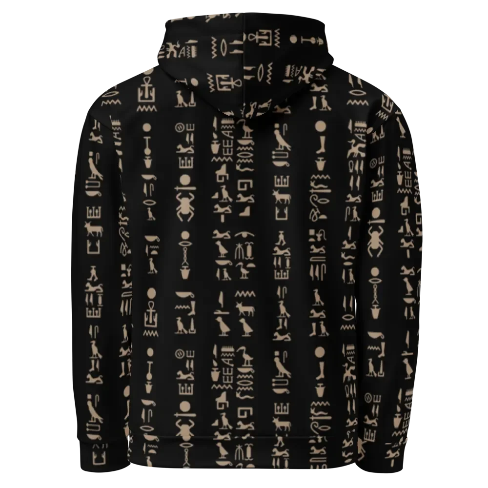 Isis Black Hieroglyphs Unisex Hoodie product image (3)