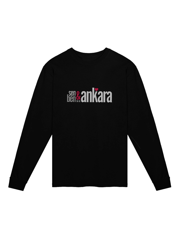 Ankara Aşkının Yumuşak Pamuk Hikayesi: Sen & Ben Bir de Ankara Tasarımlı Comfort Colors Uzun Kollu T-Shirt product image (1)