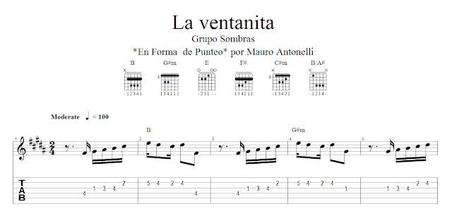 La ventanita - Partitura + Tabs + Acordes + Pista product image (1)