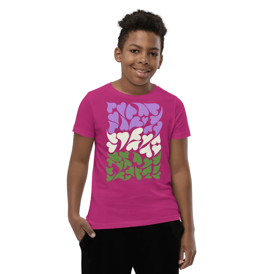 Nestled PRIDE Genderqueer T-shirt (Youth) product image (23)